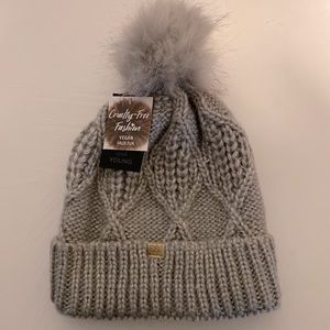 2/$20 David & Young Women’s Knit Beanie With Pom Pom